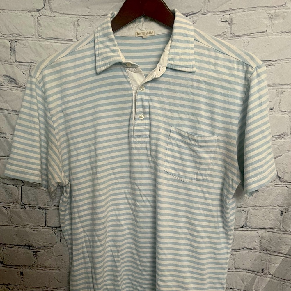 Peter Millar cotton polo shirt. Size Medium